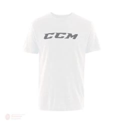 CCM Logo ID Mens Shortsleeve Shirt -Ccm Shop ccm shirts ccm logo id mens shortsleeve shirt white grey s 28744393752642