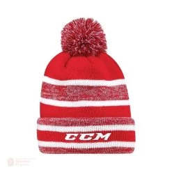 CCM Fleece Pom Knit Youth Toque -Ccm Shop ccm toques ccm fleece pom knit youth toque red yth 28744391196738